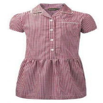 Red Button Gingham Summer Dress