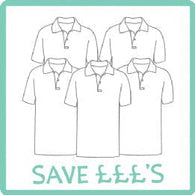 Our Lady's Primary 5 Polo Shirts with Logo Bundle