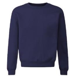 Warwick Academy Acrylic Navy Crew Neck Sweatshirt with Logo