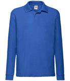 The Bramptons Long Sleeve Poloshirt with Logo available in Royal or White