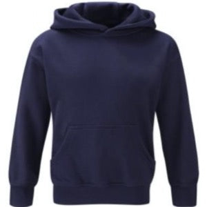 Croyland Road 2025 Navy Leavers Hoodie with School Logo on Front, Initials and Print on Back