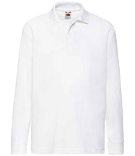 Irchester White Long Sleeve Poloshirt with Logo