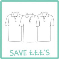 Rowan Gate Primary 3 Poloshirts with Logo Bundle
