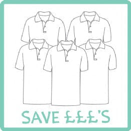 Green Park Primary 5 Polo Shirts with Logo Bundle