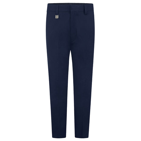 Zeco Boys Navy Slim Fit Half Elastic Trousers BT3051