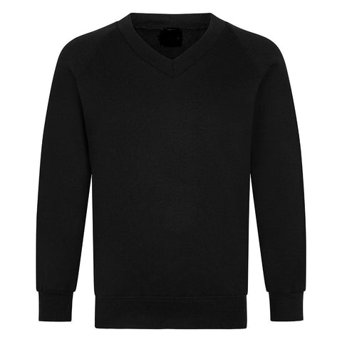 Pre Order Friars Academy Black V Neck Sweatshirt with Logo (NEW YEAR 7 ONLY)