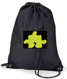 South End Junior Black PE Bag with House Colour Logo