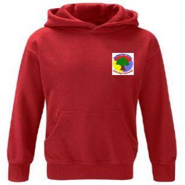 Denfield Red PE Hoodie with Logo