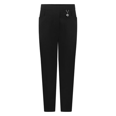 Zeco GB3039 Girls 2 Pocket Lycra Black Trousers
