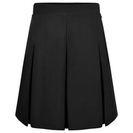 Zeco GS3019 Stitched Down Box Pleat Skirt in Black