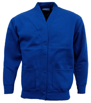 Stanton Cross Primary Royal Sweatcardigan with Logo