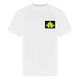 South End Junior White PE Teeshirt with House Logo