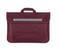 St Barnabas Burgundy Flat Bookbag with Logo