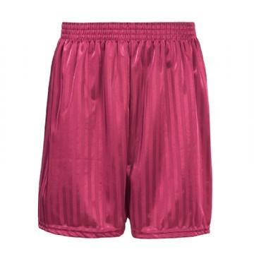 Burgundy Shadow Stripe Shorts