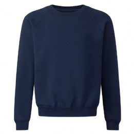 Warwick Academy Classic Navy Crew Neck Sweatshirt with Logo