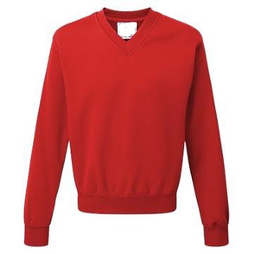 Green Park School V Neck Sweatshirt with Logo