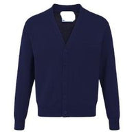 Warwick Academy Acrylic Navy Sweatcardigan with Logo