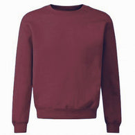 Olympic Acrylic Burgundy Crew Neck Sweatshirt with Logo