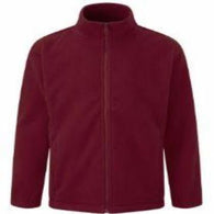 St Barnabas Fleece Burgundy with Logo