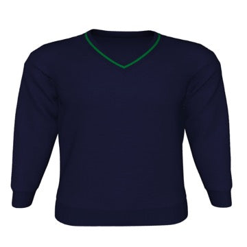 Christopher Reeves Jumper Year 5&6 Navy with Emerald Jumper