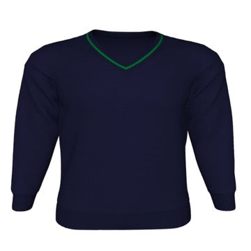 Christopher Reeves Jumper Year 5&6 Navy with Emerald Jumper