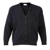 South End Junior Black Knitted Cardigan with Logo
