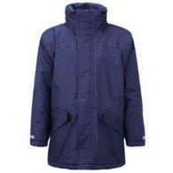 Ruskin Junior Navy Parka Jacket with Logo