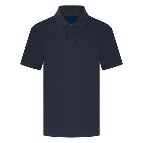Greenfields School STAFF Navy Conductive EducationPoloshirt with Logo and wording underneath