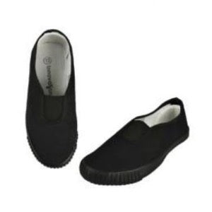 Plimsoll with Gussett Black