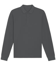 Chelveston Road Site Staff Long Sleeve Cotton Poloshirt Grey