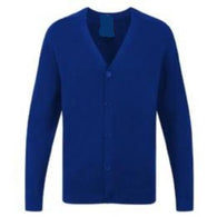 The Bramptons Primary Cotton Royal Knitted Cardigan with Logo